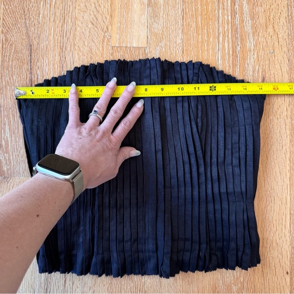 STAUD Parma Strapless Pintuck Linen Corset Top Black Size 6 NWT - Picture 6 of 15